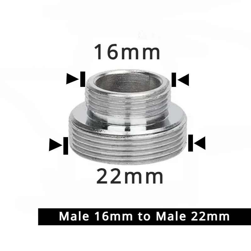 Stainless Steel Faucet Connector M22 To M20 M18 M1/2" Thread Joints Water Purifier Accessory Kitchen Water Tap Adapter Fittings: WHITE