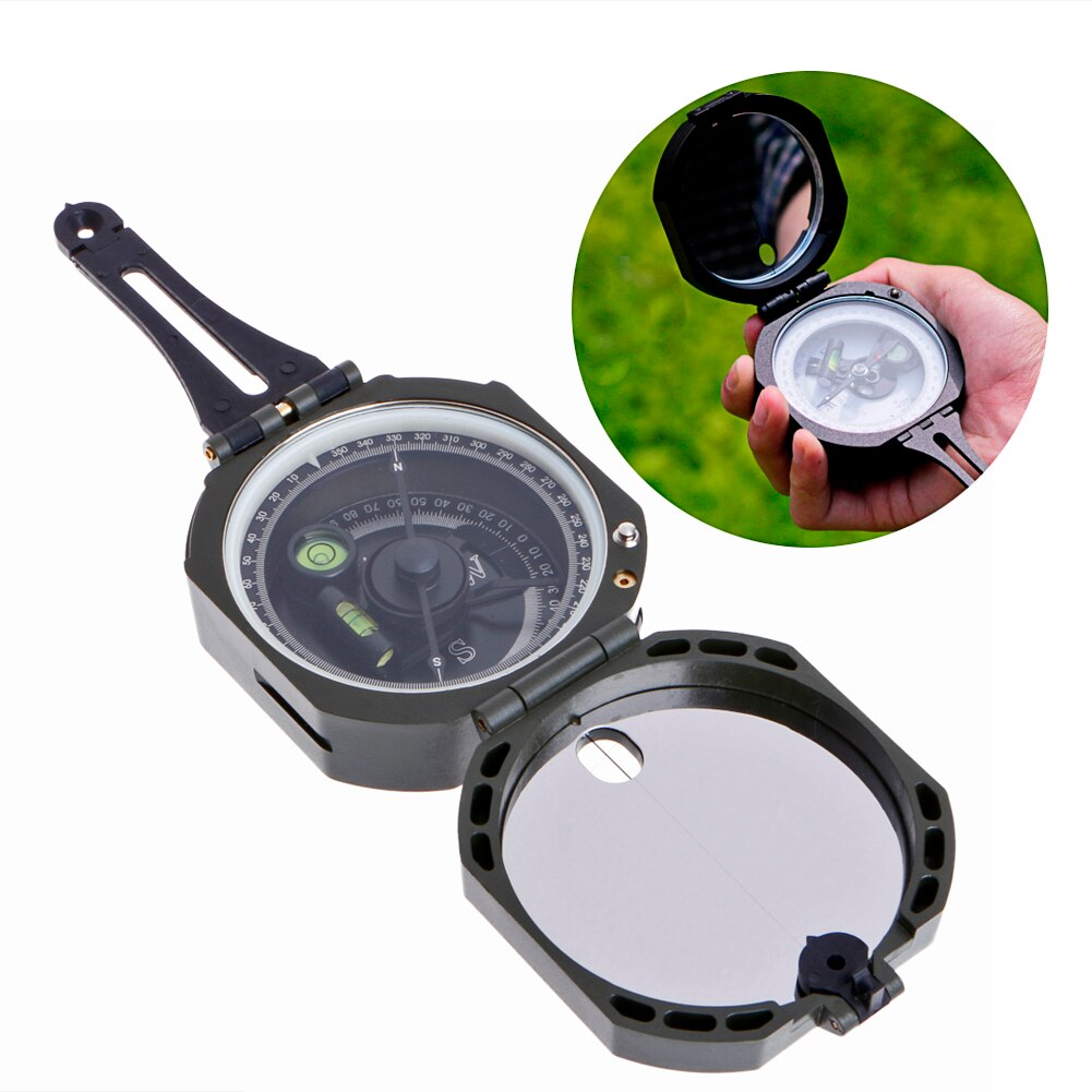 100% Brand High Precision Magnetic Pocket Transit Geological Compass Scale 0-360 Degrees