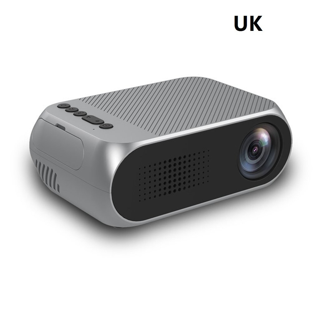 YG320 Mini Projector YG300 Upgrade Portatil Led Proyector Projetor Audio HDMI USB Mini Projetor Home Theater Media Player Beamer: Silver UK