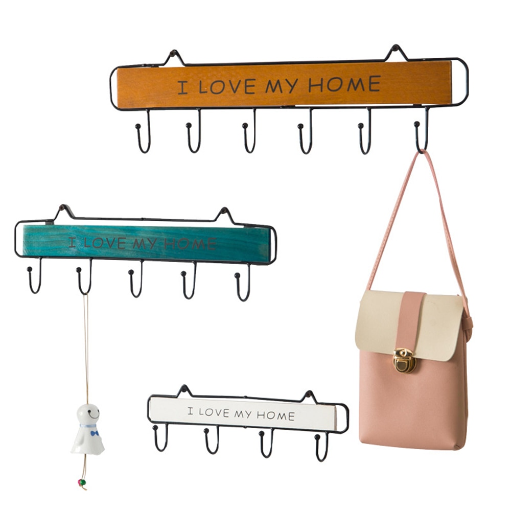 Mounted Clothes Wall Hanger 4 door Hooks Hat Key Holder Coat Rack Hanging Storage Shelf For Home door hanger towel hanger
