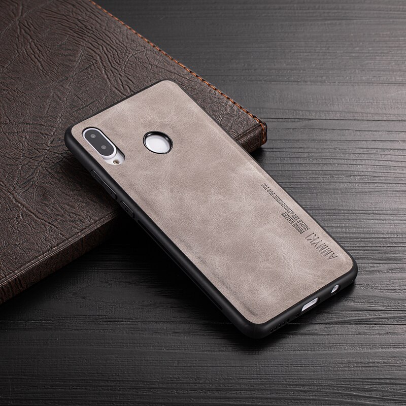 Leren hoesje voor samsung galaxy  a40 m10 m20 m30 hoesje tpu bumper hoesje voor samsung  a40 m10 m20 m30 hoesje: Voor samsung  a40 / Grijs