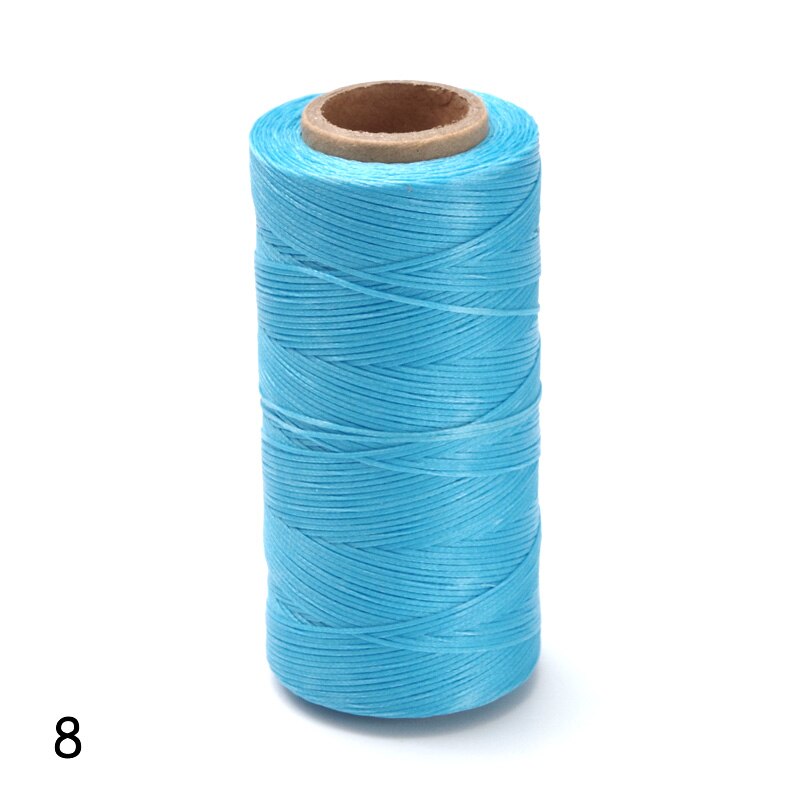 12 färger 260m 1mm platt vaxad vaxtråd 150d/16 sladdar sömnad hantverksverktyg handsömmar för diy-läder: 8