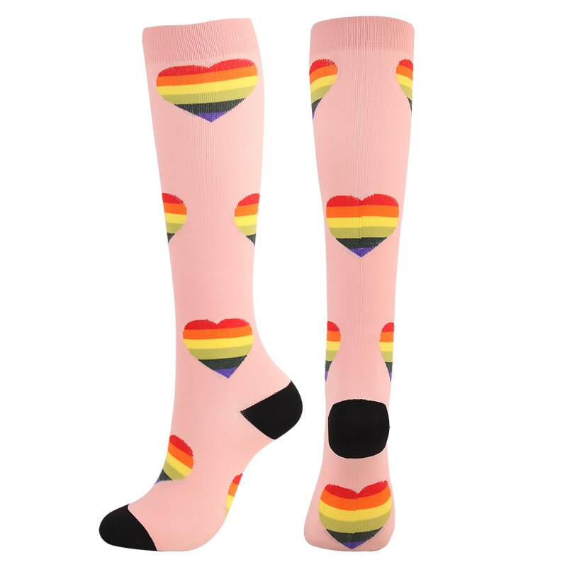 Sports Stretch Compression Socks Nurse Leggings High Long Tube Spot European American Running Compression Socks: 1 / L/XL