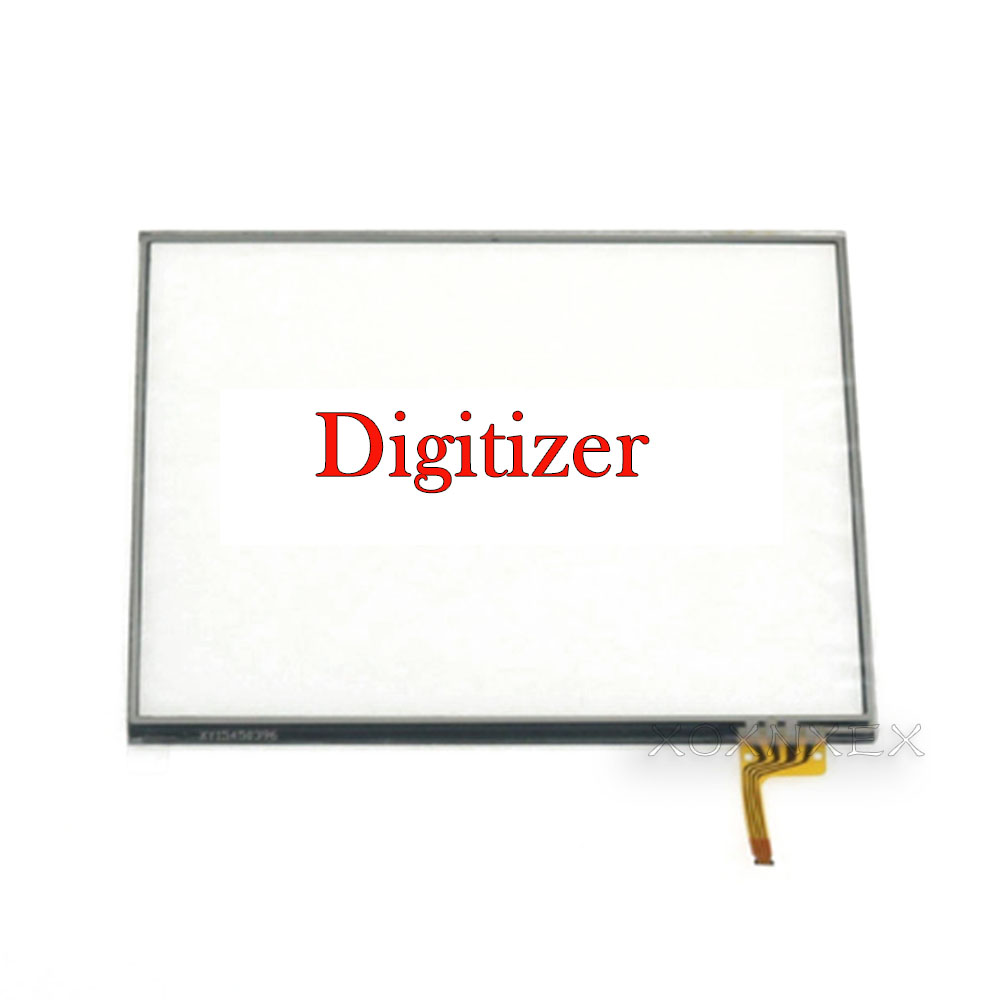 Reemplazo de cristal del digitalizador del Panel de la pantalla táctil para Nintendo 3DS XL LL pantalla LCD superior e inferior inferior: Púrpura claro