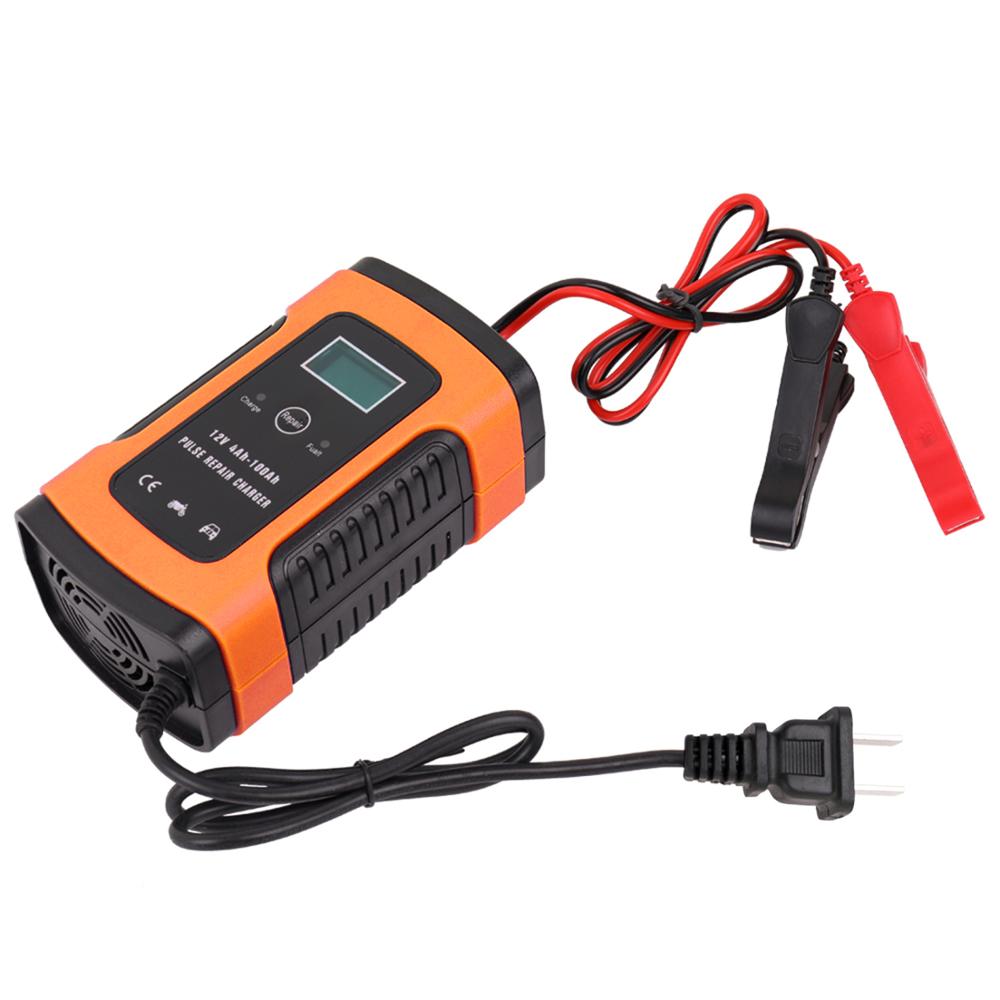 Full Automatic Car Battery Charger 110V-220V To 12V 6A Intelligent Fast Power Charging Wet Dry Lead Acid Digital LCD Display