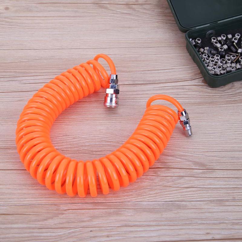 1pc Red Polyurethane PU Air Compressor Hose Tube Pneumatic Hose Pipe for Compressor Air Tool with 6m/9m Sizes Household Tools
