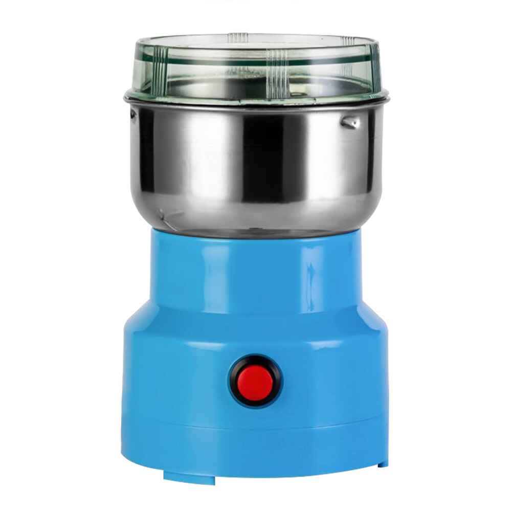 Electric Coffee Grinder Mini Coffee Bean Nut Grinder Coffee Beans Multifunctional Home Coffe Machine Kitchen Tool UK EU Plug: Blue UK Plug
