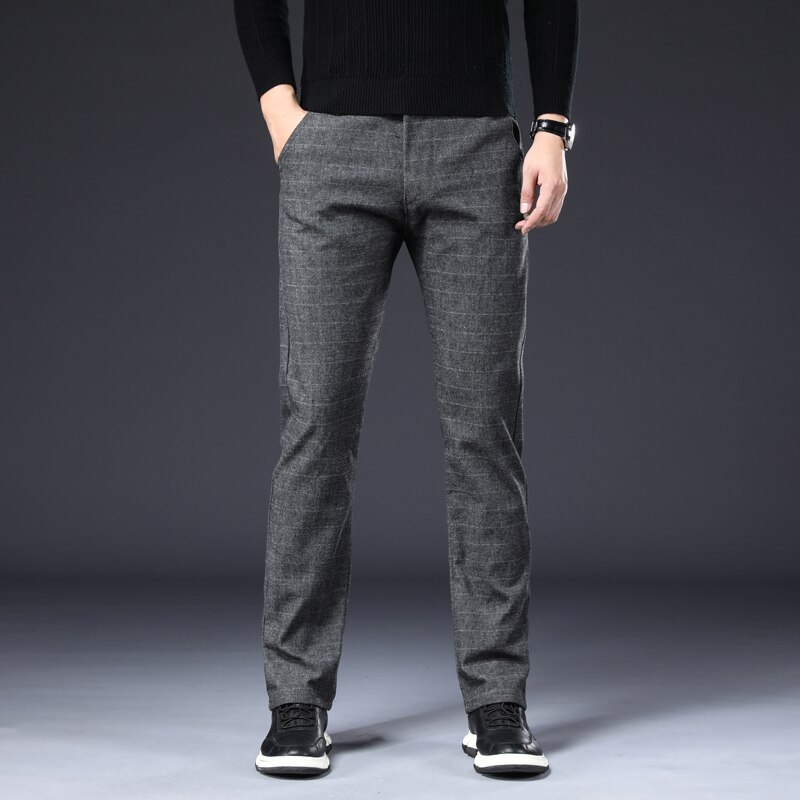 Lente herfst heren casual broeken merk zakelijke broeken herenkleding katoenen formele broeken heren