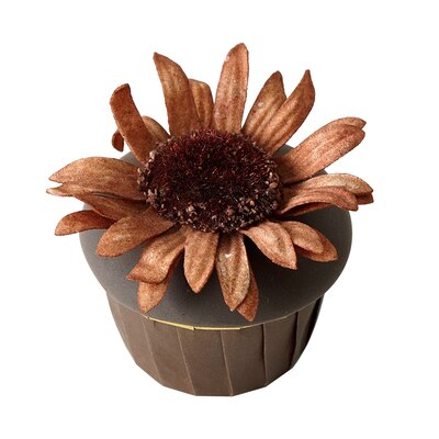 Kunstmatige zonnebloem bloem cake Thuis zachte decoratie veranda Dessert etalage regeling stilleven decoratie: A