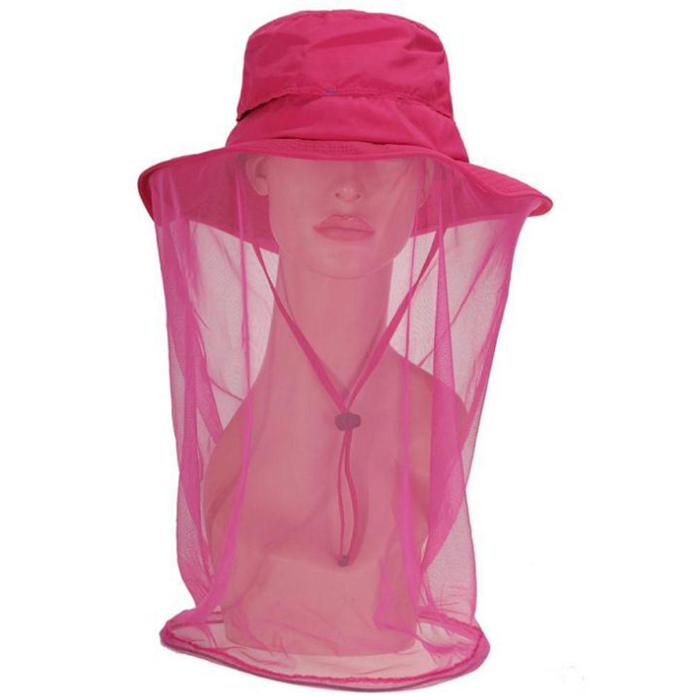 Unisex Outdoor Anti-muggen Masker Vissen Hat met Head Net Mesh Gezicht Bescherming