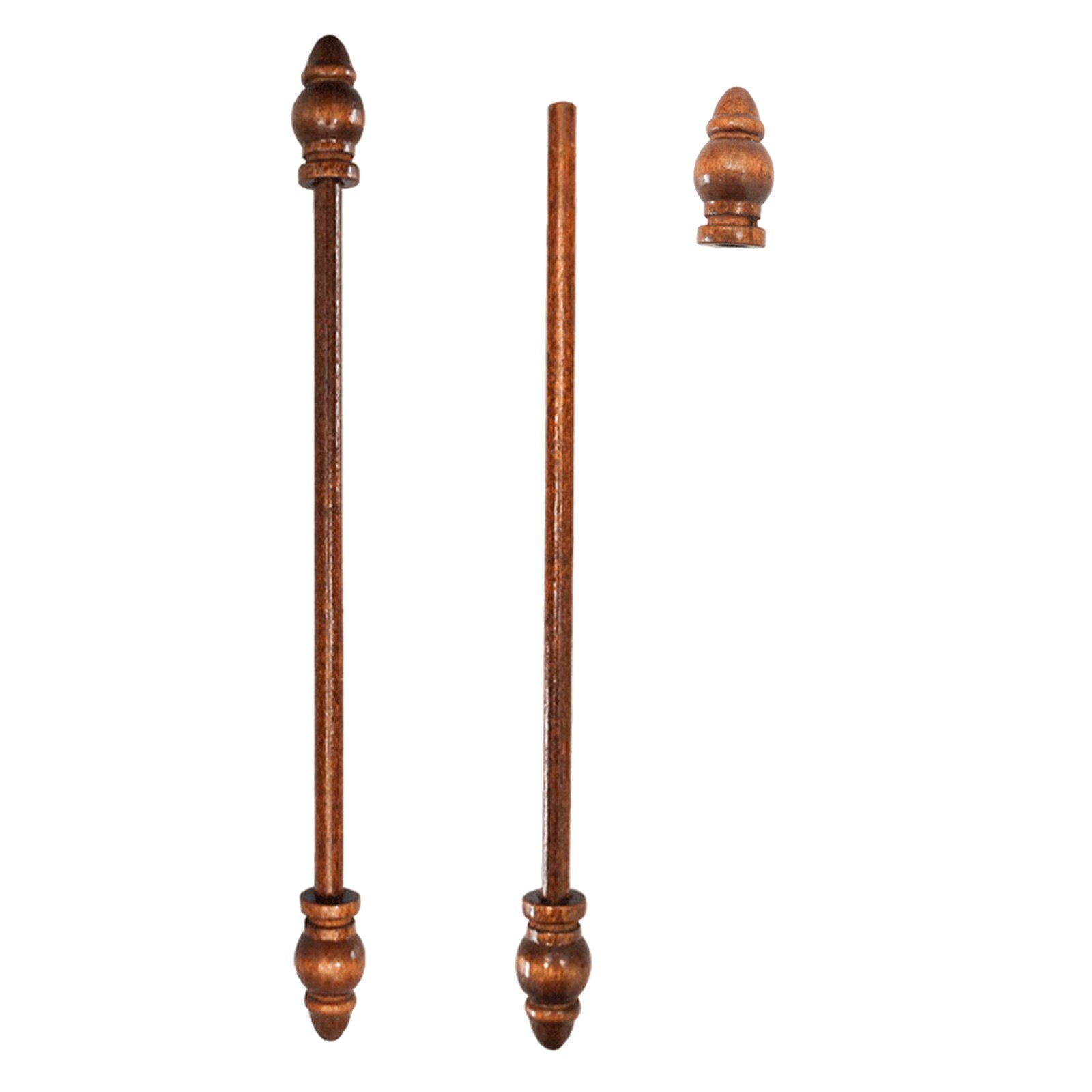 2x 7" Tapestry Hanging Poles Wooden Banner Picture Drawings Wall Hanger Rods