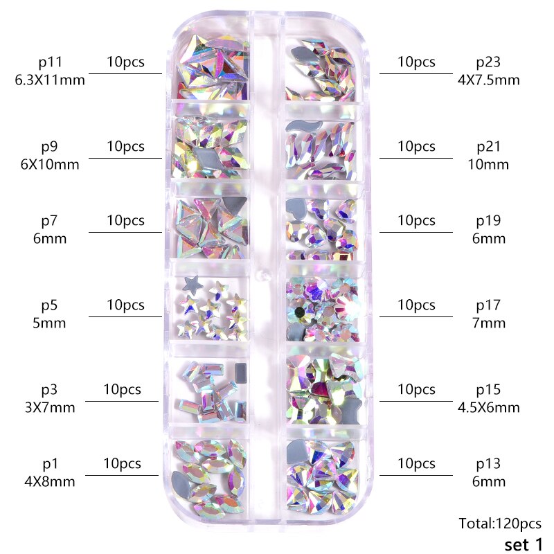 120pcs/Box Better DMC Fancy Shapes Crystal AB HotF... – Vicedeal