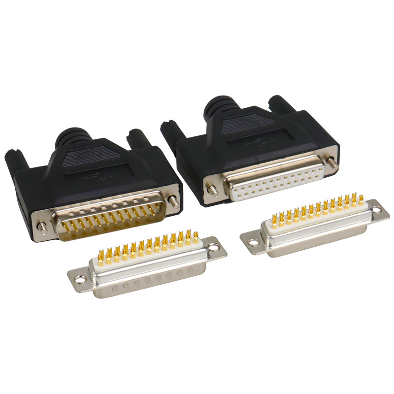 Zuiver koper plated DB25 mannelijke vrouwelijke 25-pin connector gelijmd behuizing print lijn connector