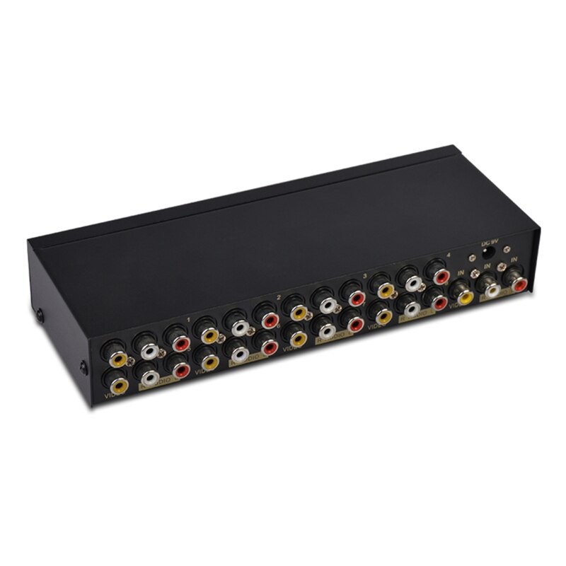 8-Weg Composiet Rca Av Splitter 1X8 Video 1 In 8 Out Selector Box Splitter Distributeur Voor Stb Dvd hdtv