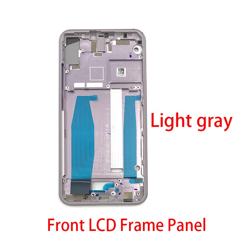 Front Housing Bezel LCD Frame Panel Cover For Asus Zenfone 5 ZE620KL 5Z ZS620KL Back Cover With Camera Glass: Front Frame Grey
