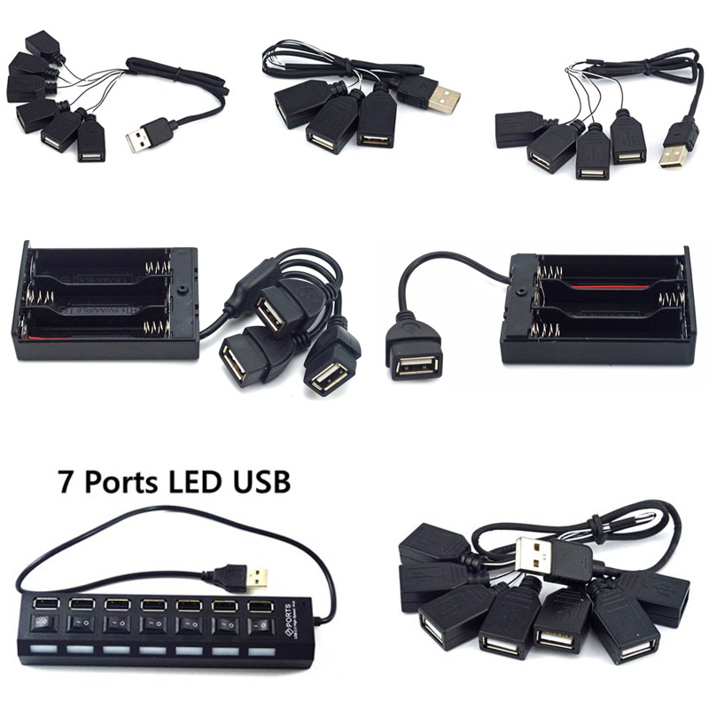 1set LED accessori per luci fai da te Building Block Street Black 7 porte USB per Kit luci a LED 10220 10260 42083 compatibile con tutte le marche