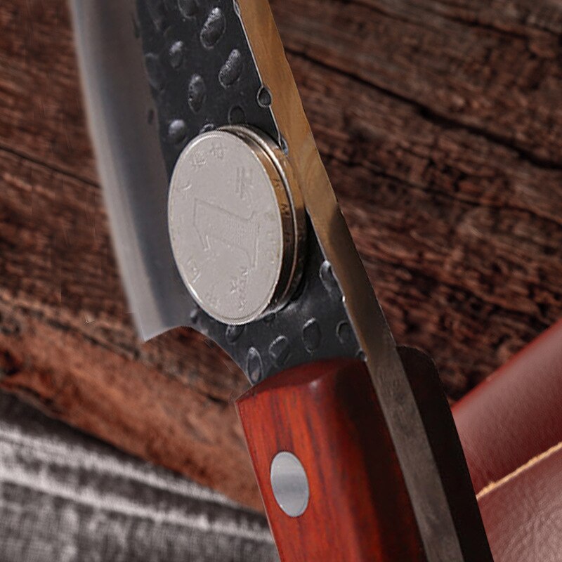 XUAN FENG Small scimitar for slaughtering pigs and fish Hand forged boning knife butcher knife