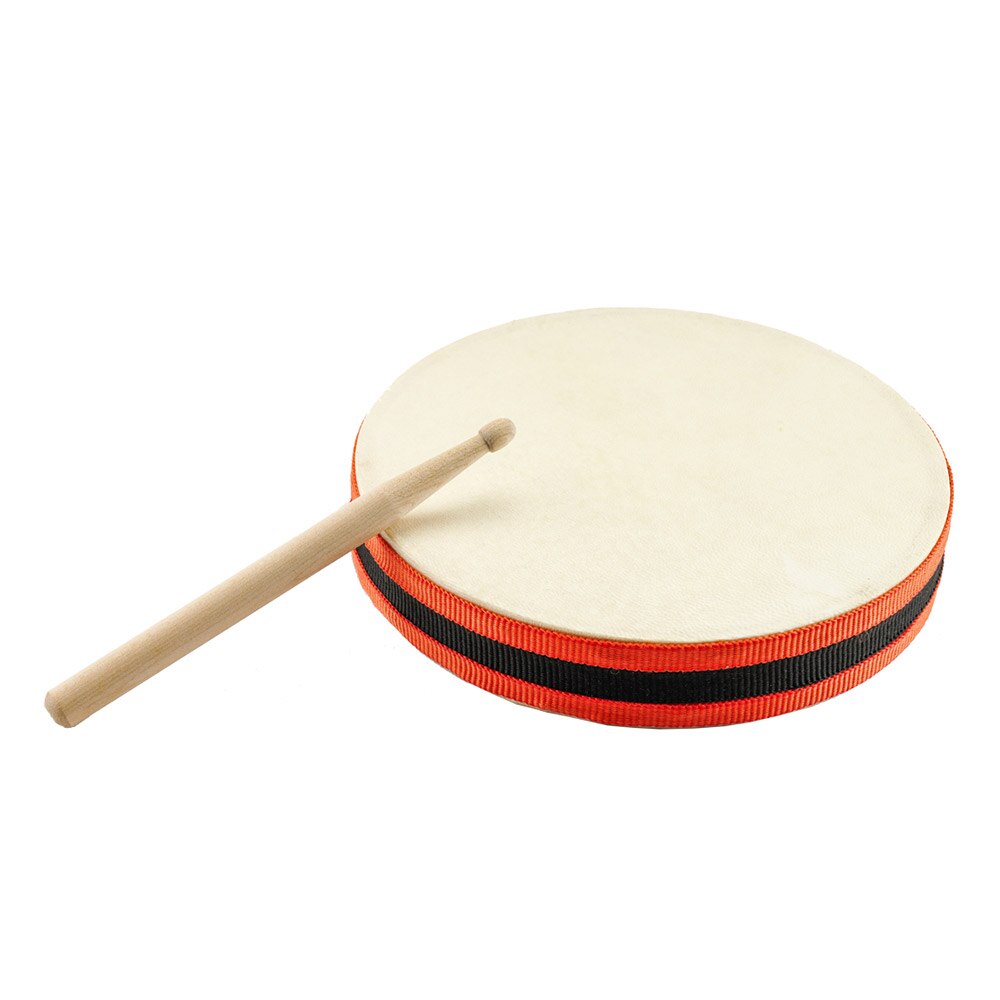 8 Inch Hand Drum Musical Percussion Handdrum Wood Frame Bodhran with Mallet for beginner Kids musical toy