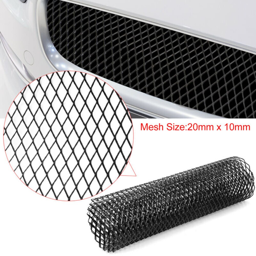 Filet de protection universel noir | Grille de calandre de voiture, carrosserie de véhicule, filet de protection en forme de diamant
