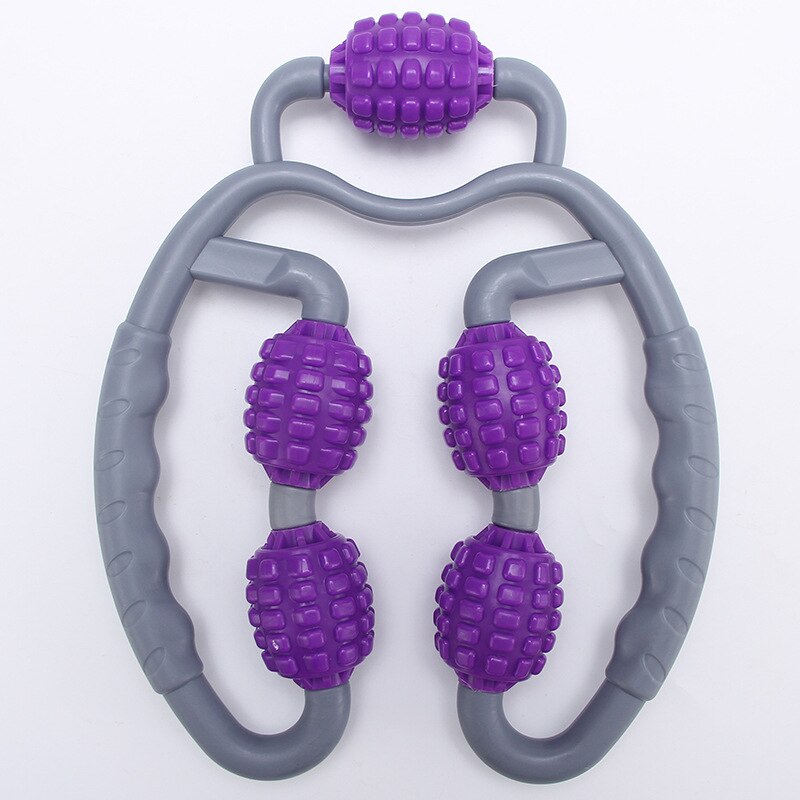 U-Vormige Massage Roller Gewicht Been Cellulitis Verlies Body Muscle Relief Massager Wiel Gezondheidszorg Tool Fitness Apparatuur: Violet