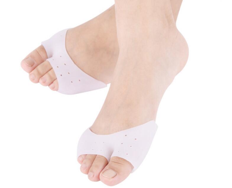 Luva de silicone para proteção dos pés, protetor de dedos dos pés, salto alto, proteção para hálux valgus em gel, almofada para massagem dos pés, ferramenta de cuidados com os pés, 1 par