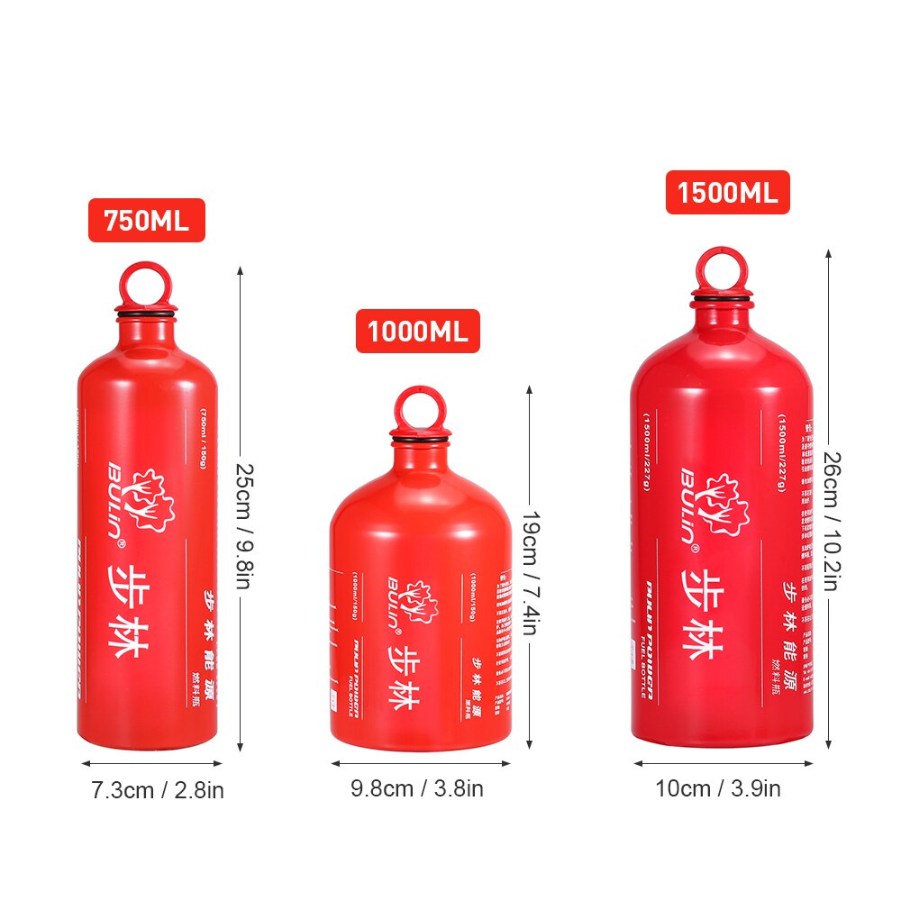 Outdoor Camping Fuel Bottle Alcohol Petrol Kerosene Storage Bottle Fuel Can Empty Bottle 1000ML / 1500ML
