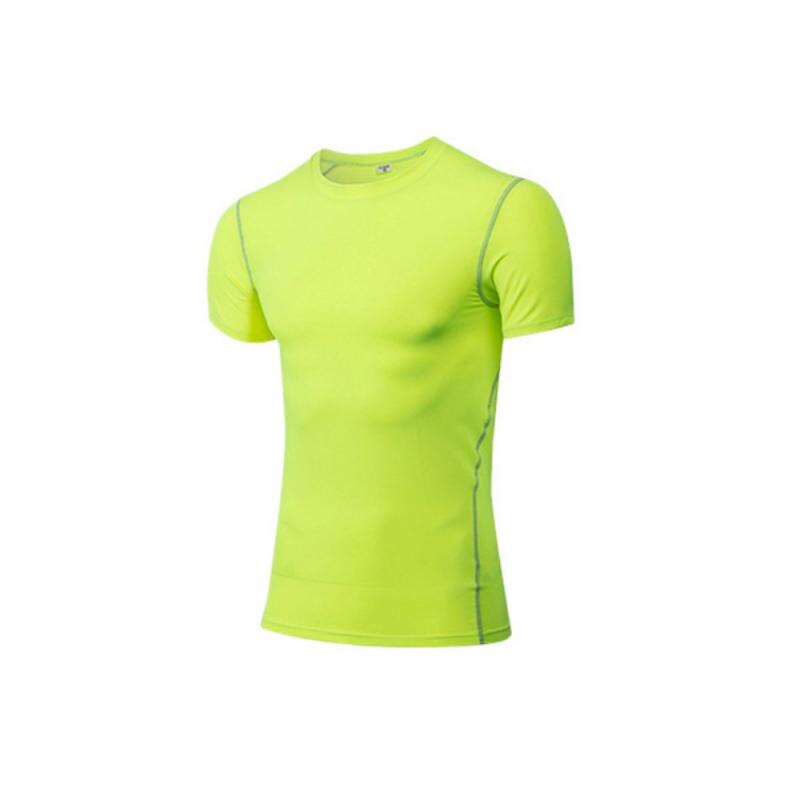 Newest Running T Shirt Quick Dry Fitness Shirt Training Exercise Clothes Gym Sports Tops Breathable Sport Vest: L / green
