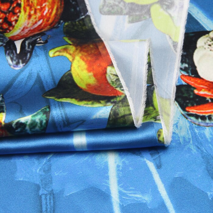 CNUM SP323 Reiner Seide/Zitrone Und Granatapfel/Seide Stoff Elastische 93% Seide 7% Spandex/Breite 1,29 yd dicke 19 mt/mt