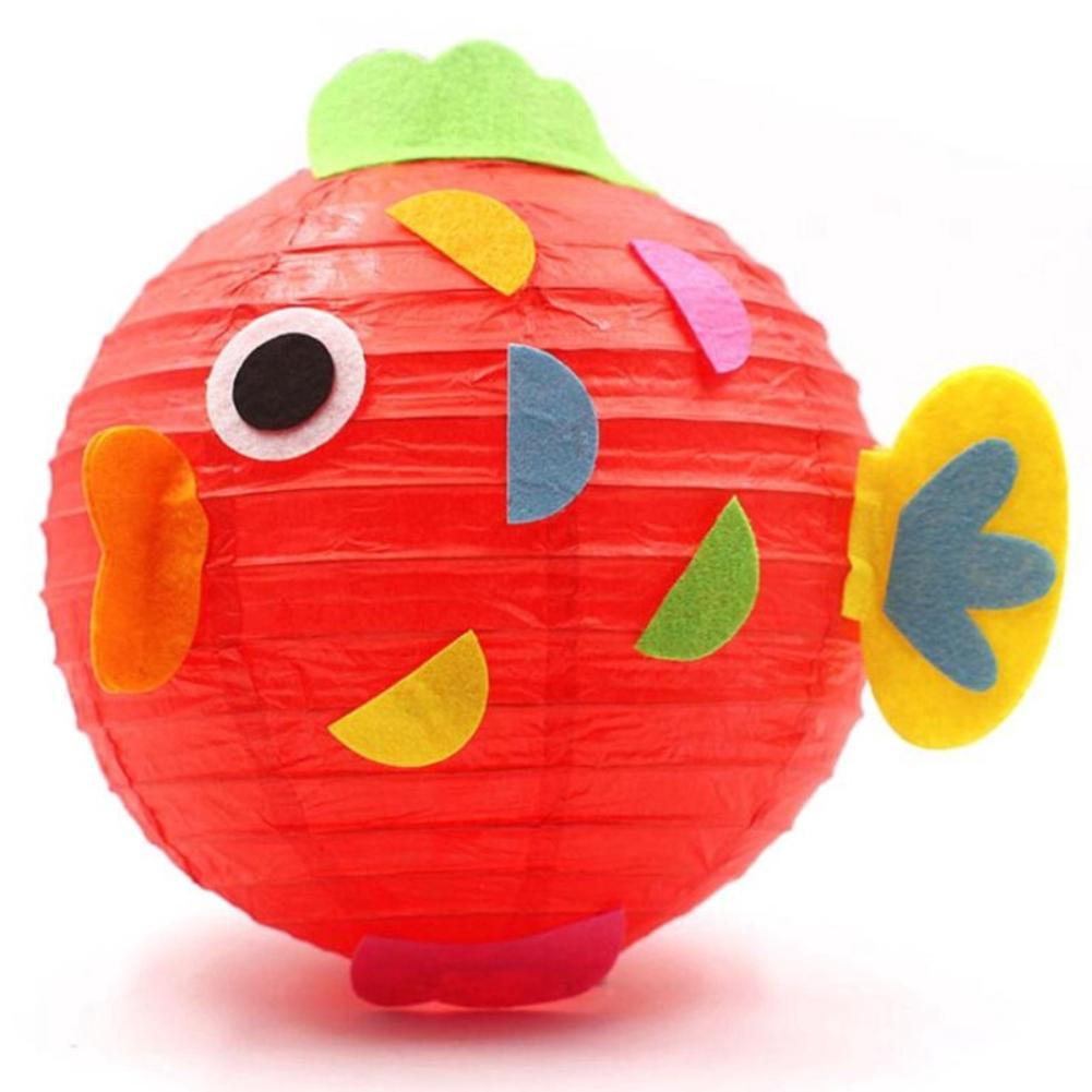 Linterna Luz Portátil de dibujos animados para niños, paquete de linterna de Material hecho a mano, manualidades de estilo aleatorio, juguetes para niños