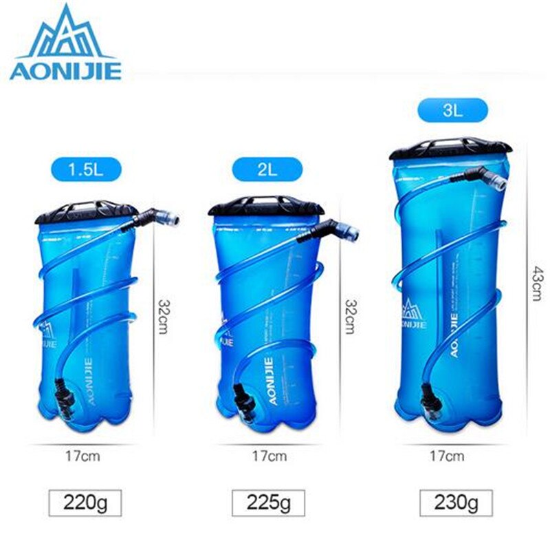 Aonijie soft reservoir waterzak hydratatiepakket wateropslagzak bpa-vrij 1.5l 2l 3l hardloophydratatie