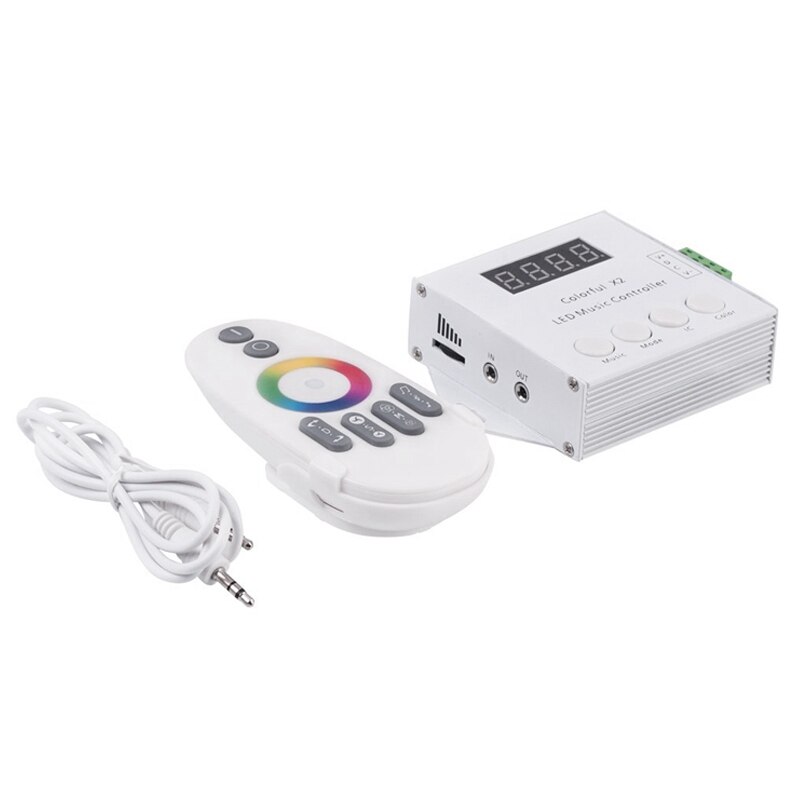 Digital Addressable Led Strip Music Controller X2(X1 Updated Version) for WS2811 WS2812B SK6812RGB 6803 WS2813 Led Strip DC5C-24