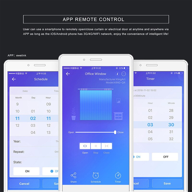 Alexa wi fi inteligente cortina switchfor cego do obturador de rolo elétrica cutain motorizada cortinas controle voz alexa google casa ue/eua