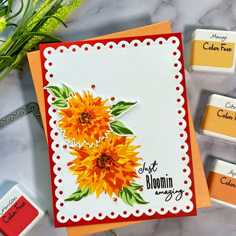 Layered Florals Winter Bouquet Fragrant Blooms Fresh Flowers Clear Stamps Dies Set for DIY Scrapbooking Cards Crafts