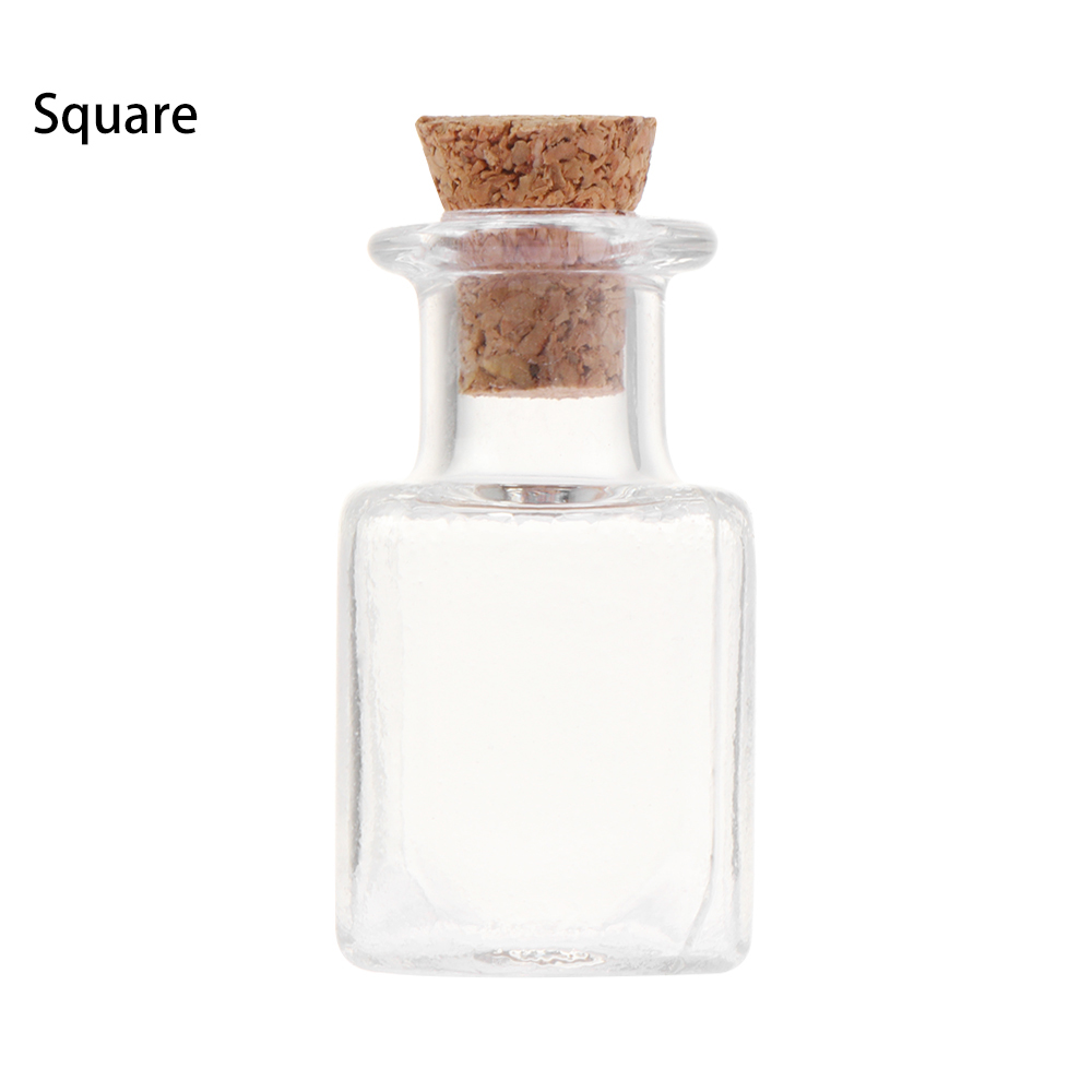 Mini bouteille de souhait en verre avec bouchon en liège, 10 pièces, petites bouteilles de souhait à dérive claires pour fête de mariage, fournitures de décoration de maison: 6HA