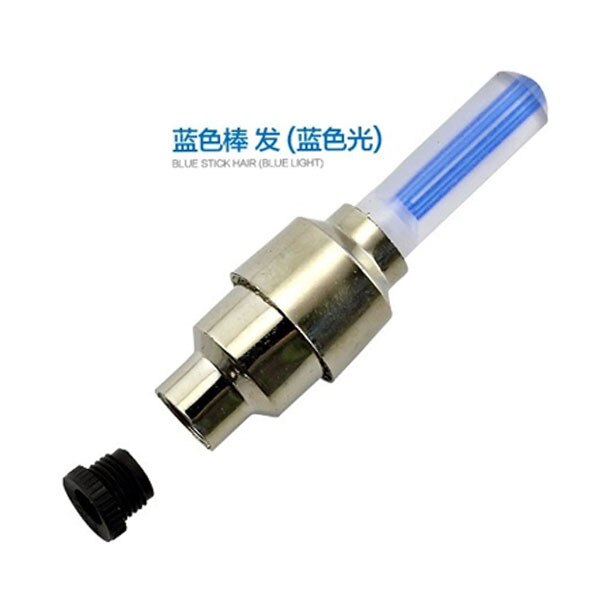 2 Stuks Fietsverlichting Motion Sensor Led Verlichting Met Batterijen Voor Road Mtb Mountainbike Band Band Ventiel Fiets Accessoires: Light stick blue
