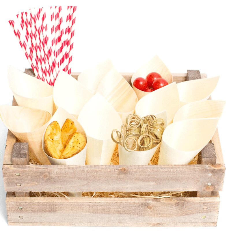 - fest bröllop leverantörer engångs pommes frites chips dessert 180mm tallkotta , 50/ pack