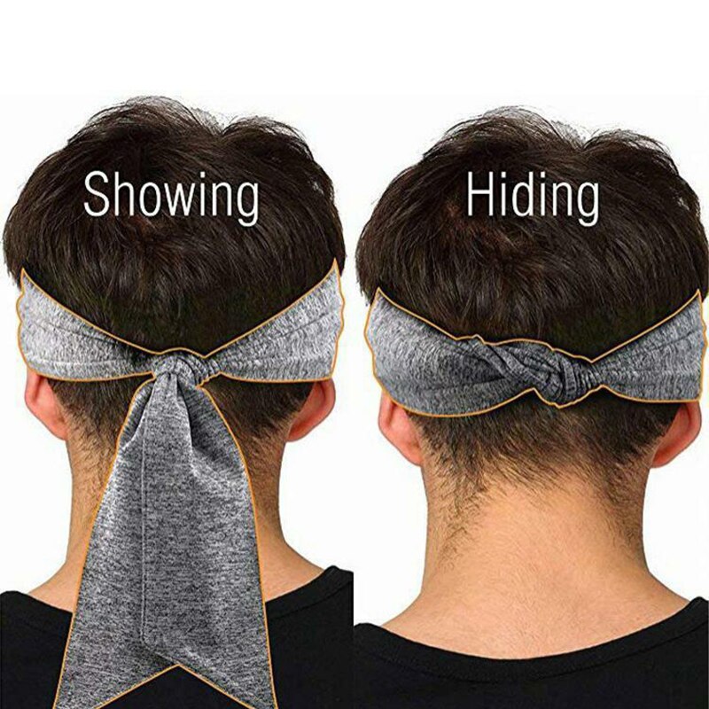 Camouflage Sports Head Band for Men Outdoor Cycling Running Tennis Absorbent Sweat Headband Fitness Compression Hair Headband