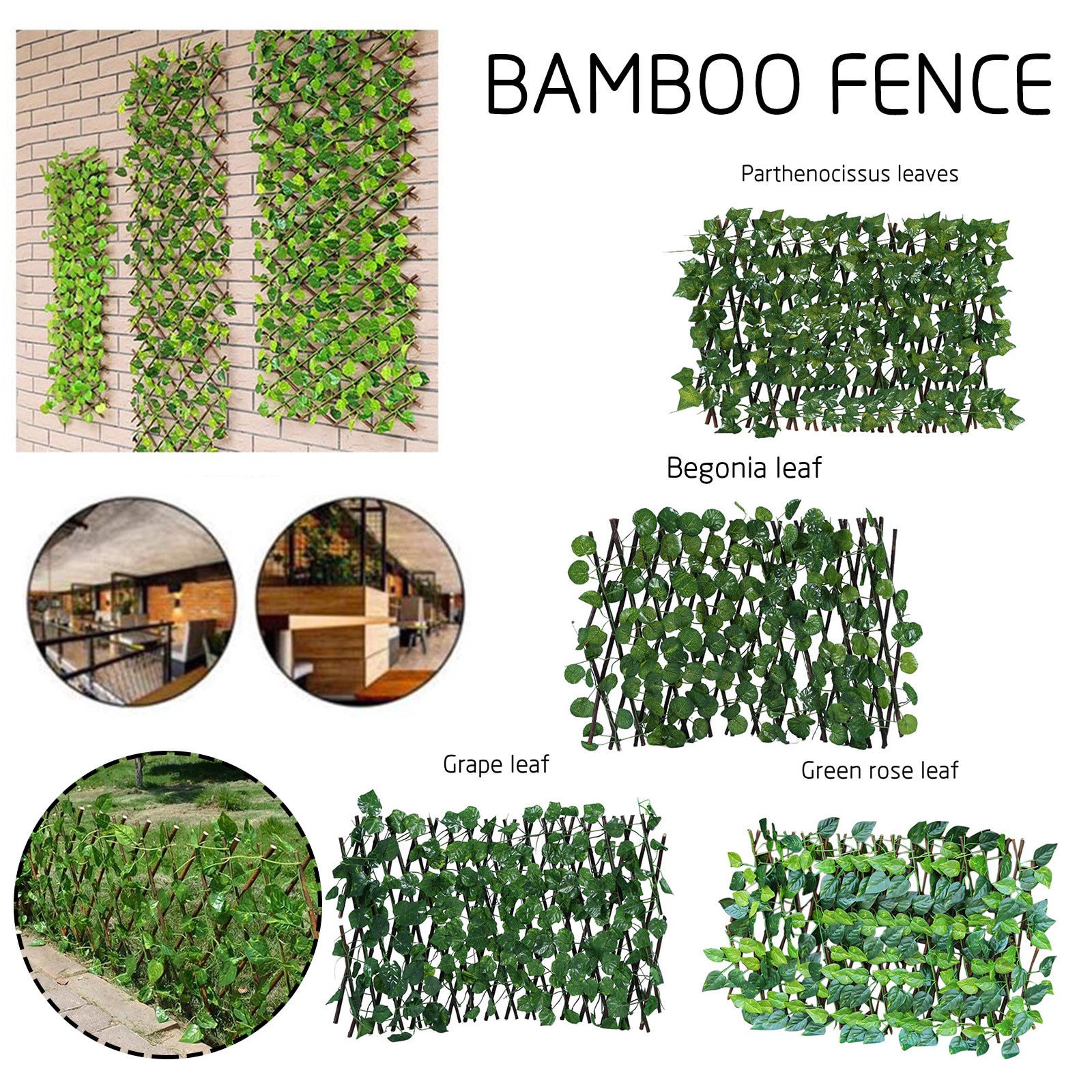 Expanding Fence Retractable Fence, Artificial Garden Plant Fence UV Protected Garden decoration Garden accessories