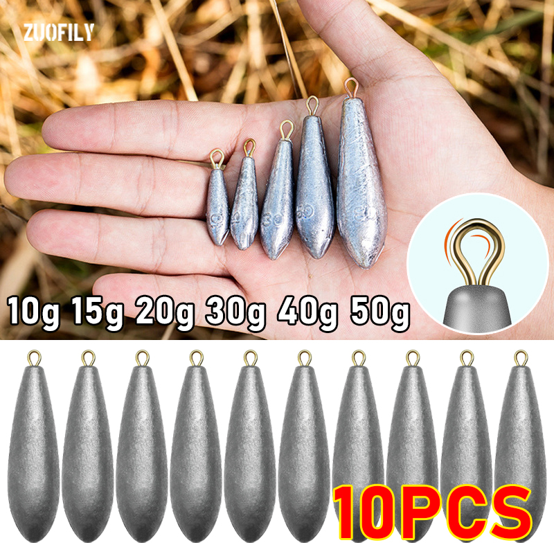 10 Uds 10g 15g 20g 30g 40g 50g plomo de pesca peso grande peso de fundición lejana plomo de pesca de mar para accesorios de aparejos