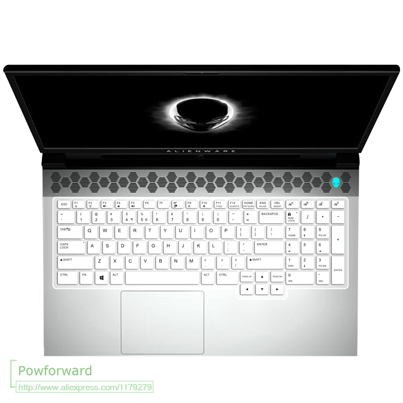 Silikon Tastatur Abdeckung schutz haut Für Dell Alienware M15 R2 OLED 15.6 ''/Dell Alienware M17 R2 17.3'': M17 R2 Weiß