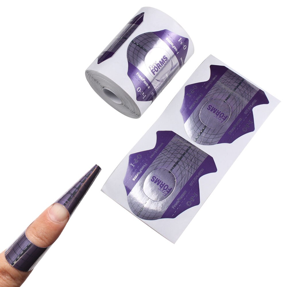 20/50/100 Stuks Nail Form Paars Gel Nail Art Tip Uitbreiding Gids Tools Voor Salon Nails Care tool