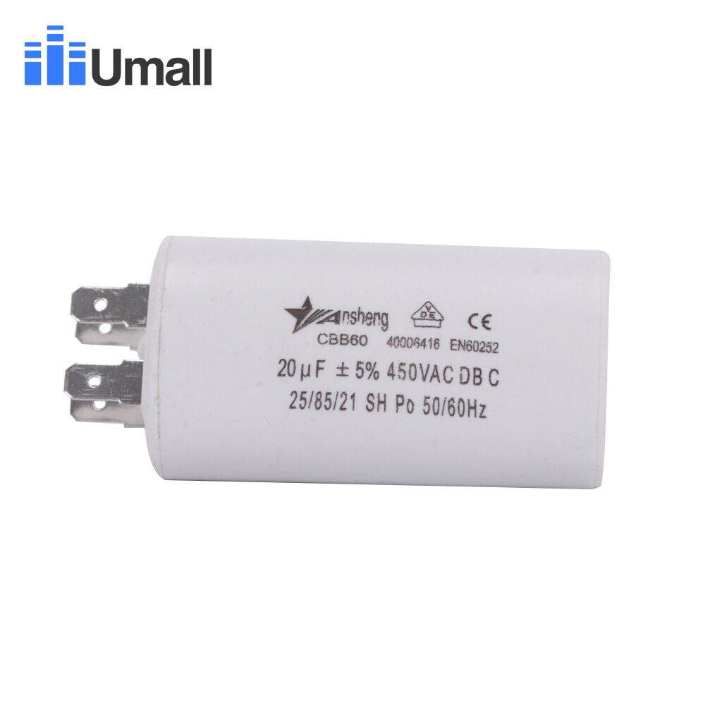 CBB60 450V 20uF robić biegania generator silnik kondensator cztery 4 szpilki robić pralki klimatyzatory pompa wody