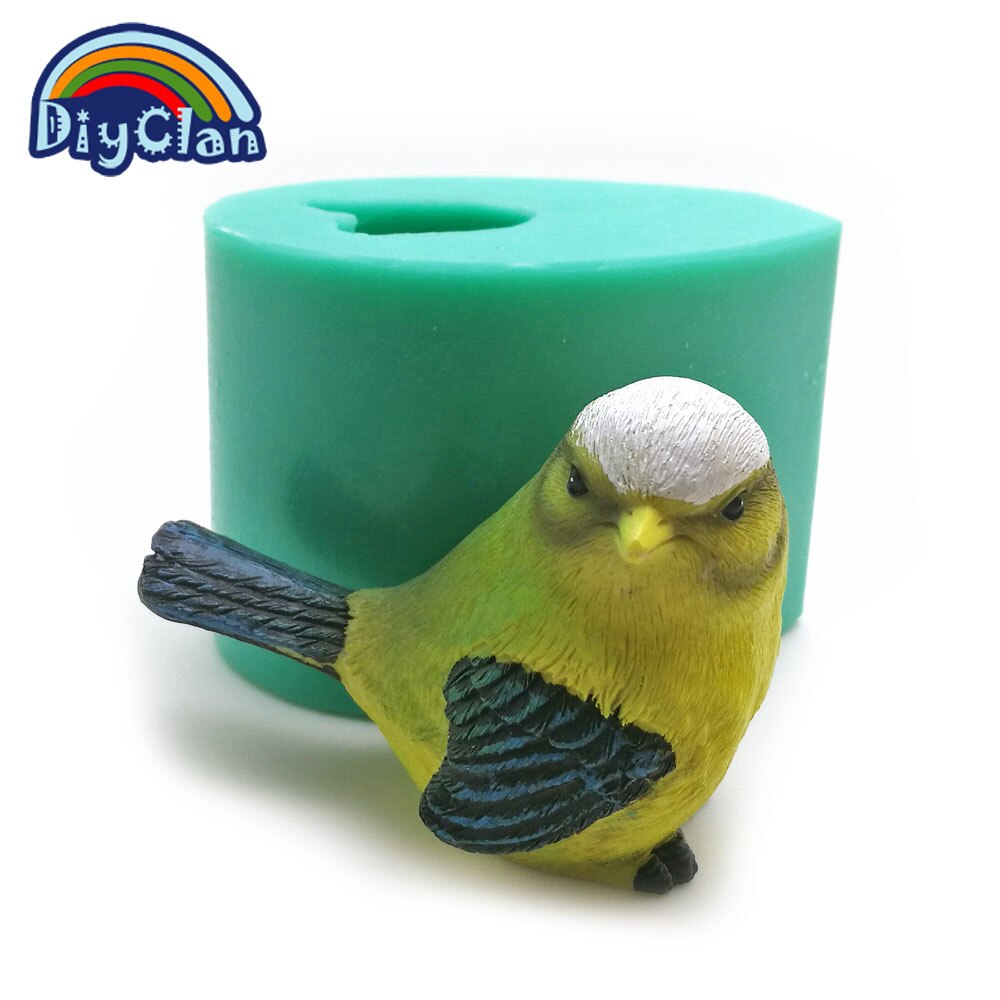 4 Style DIY Silicone Bird Molds For Cake Decoration 3D Simulation Cuckoo Soap Form Salt Sculpture Sculpture Chocolate Sparrow: S0509XN