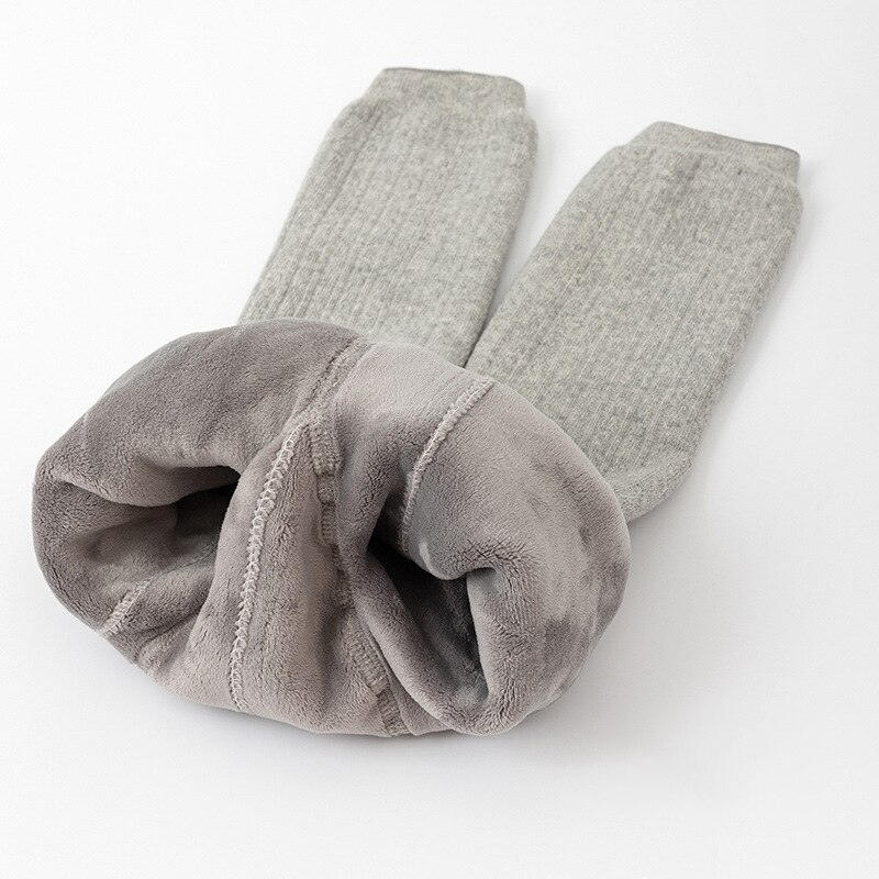 Meisjes Winter Leggings Plus Fluwelen Verdikte Broek Kinderen Kasjmier Broek Bovenkleding Slanke Warme Kinderkleding Katoenen Broek: GRAY / L fit 90-100cm