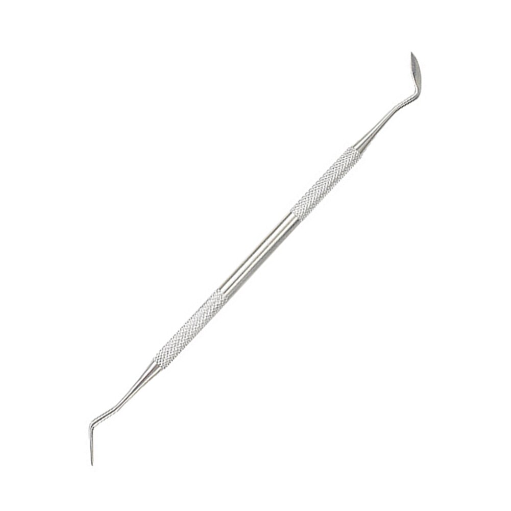 Limpiador de dientes de hoz para dentista, herramienta Dental de acero inoxidable para cuidado Dental, doble extremo, con sonda de anzuelo, explorador higiene: Default Title