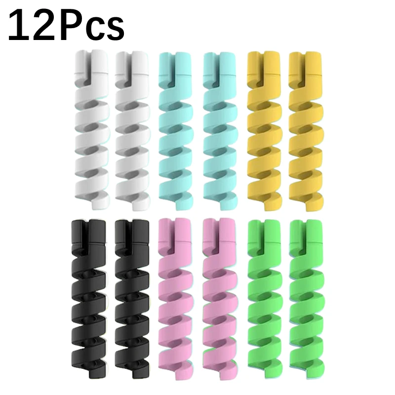 per iPhone iPad Avvolgicavo a spirale Protezione risparmiatore mini Cavo di ricarica USB Supporto per cavi Fascette Gestione cavi Organizzatore di cavi: Beige