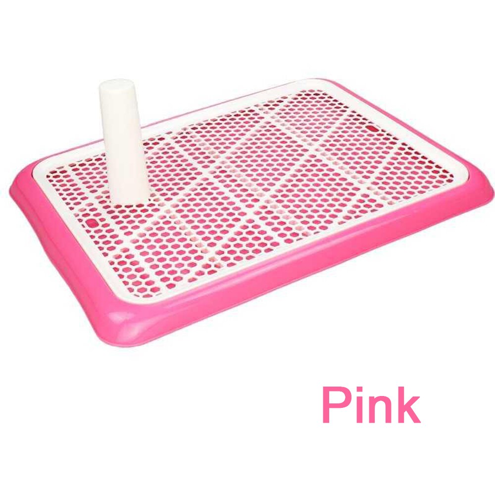 Portable chien formation toilette intérieur chiens pot toilette pour animaux de compagnie pour petits chiens chats chat litière boîte chiot support pour ipad plateau fournitures pour animaux de compagnie: Pink