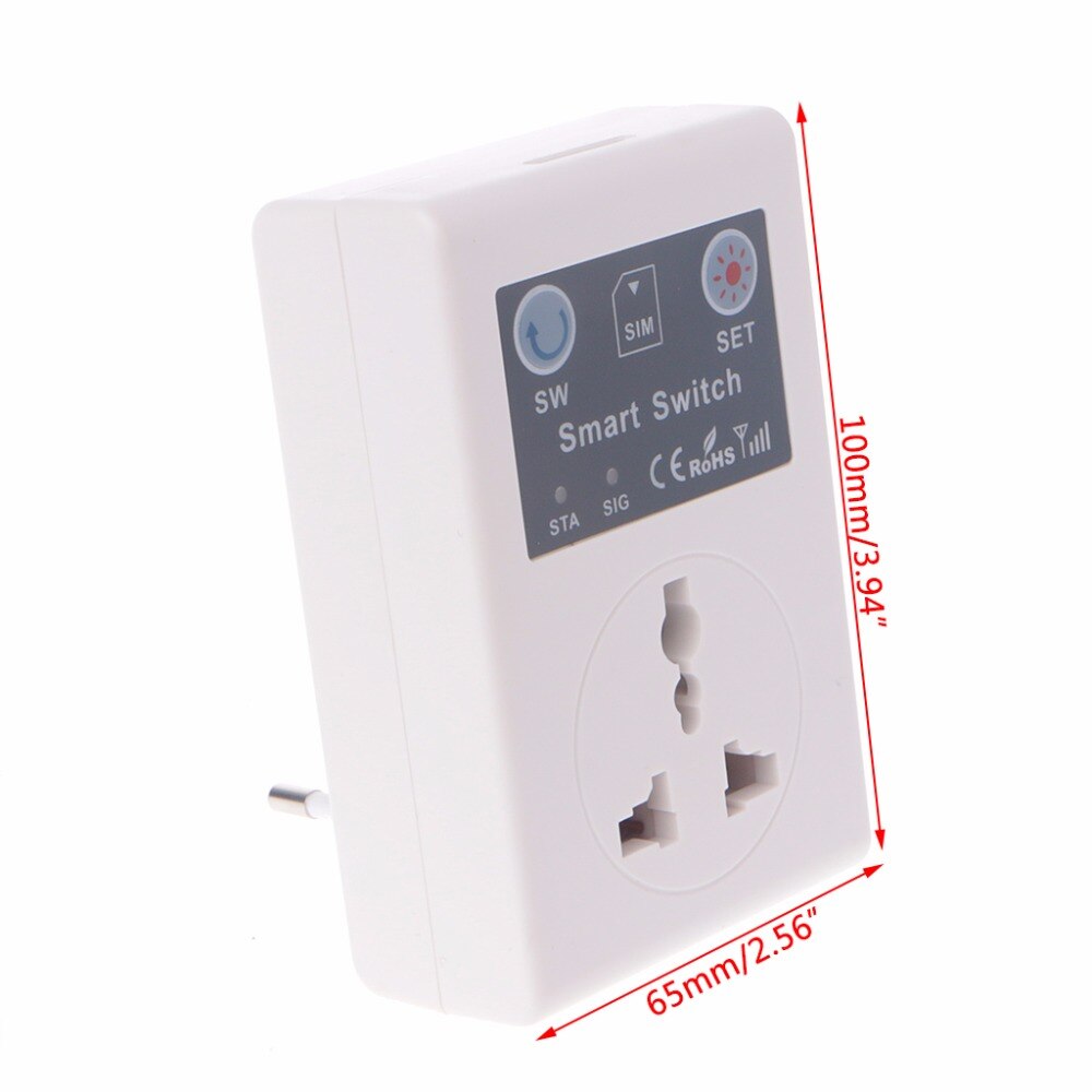 EU/UK 220V Phone RC Remote Wireless Control Smart Switch GSM Socket Power Plug Remote socket