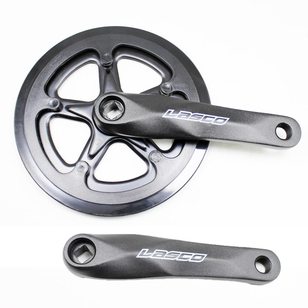 42T 36T 152mm 36T 170mmRoad Folding Bike Fixed Gear Bike Crankset Single Speed Chainring Aluminum Alloy Crank Set Square hole