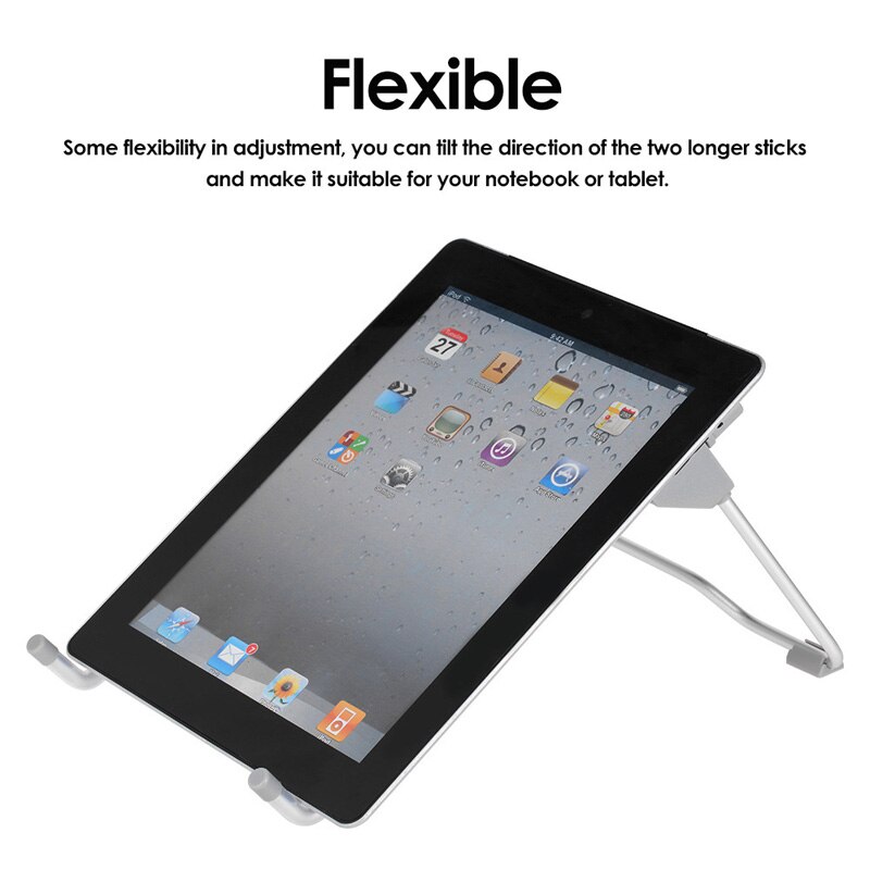 Soporte plegable para portátil para iPad 1/2/3/4, soporte Universal mini, soporte de 10-17 "para Notebook 8 ~ 10", soporte de aluminio para tableta y PC